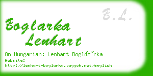 boglarka lenhart business card